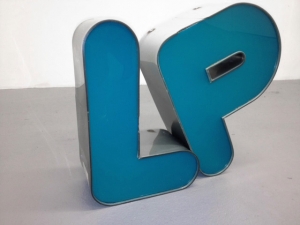 Channel letters with finish