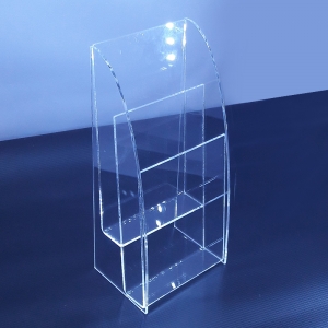 3mm clear acrylic brochure holder with rounded sides makes a beautiful display.