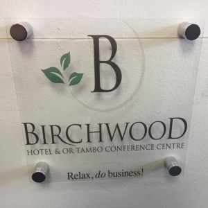 Acrylic printing onto a perspex sign has a professional look.