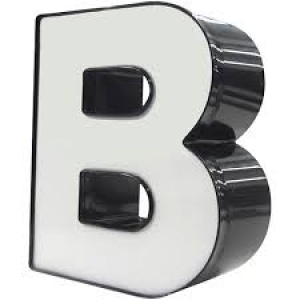 Channel letters - black and white finish